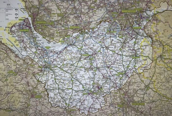 Old Cheshire Boundary Map